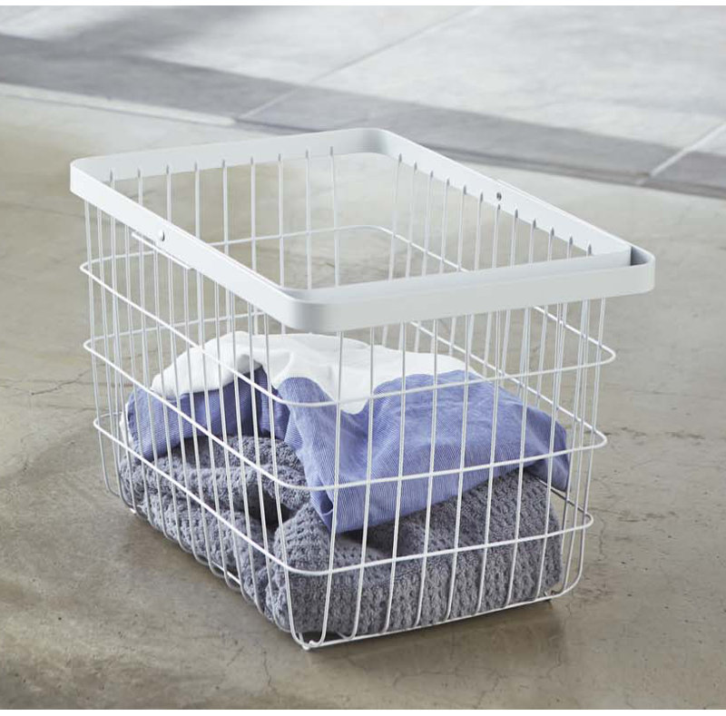 Yamazaki USA Yamazaki Home Laundry Basket, Storage Hamper, Large, Steel